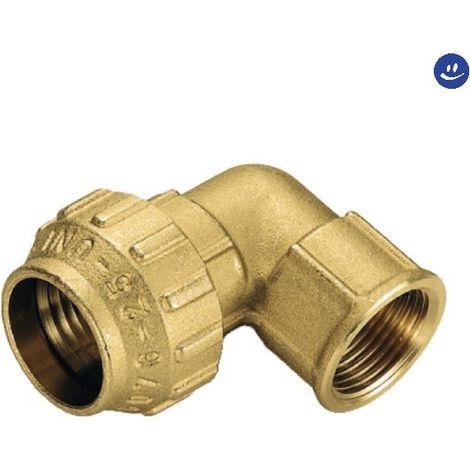 Raccordo curvo femmina in ottone per tubo polietilene serie cobraring 3460cr ø50x11/2 TIEMME