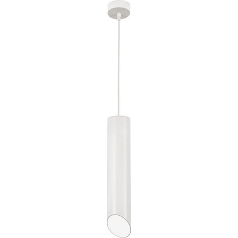 Merano Houston Slim Suspension Plafonnier Sandy Blanc Aluminium Extérieur Blanc Aluminium Intérieur LED GU10 1x10W