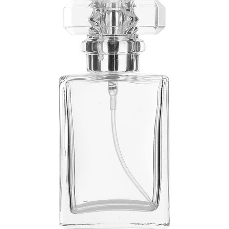 Flacon en verre transparent vide 30ml rechargeable pour parfum, format voyage portable, réutilisable et sans odeur (1/5)