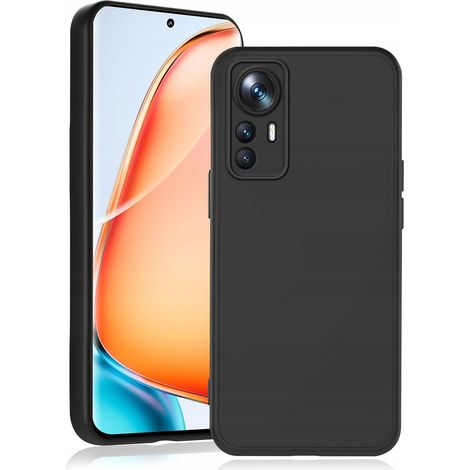 Funda de silicona delgada negra Agedate para Xiaomi 12 Pro (1/2)