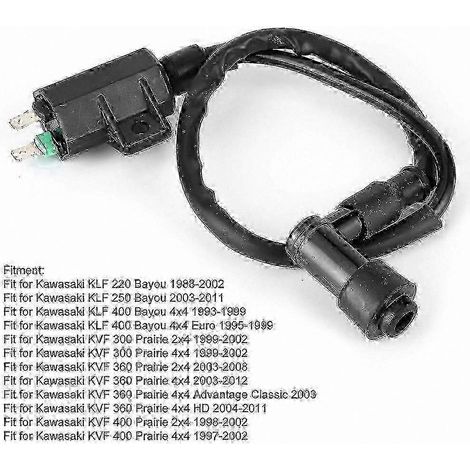 Bobine d'allumage compatible avec les modèles de VTT KLF Bayou 220, 250 et 400 (pièce de rechange 21121-1160) (1/2)