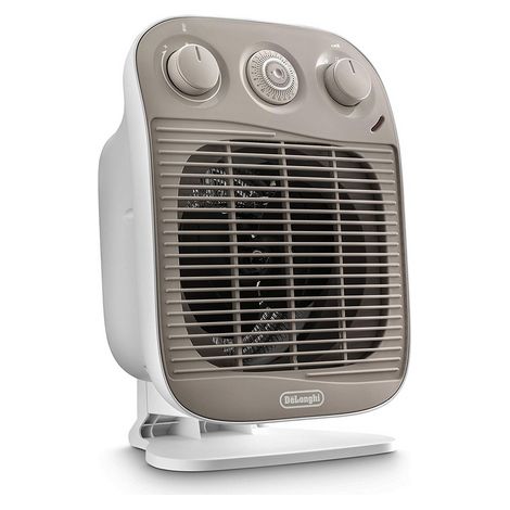 DeLonghi HFS50D22 Vertical Edge Termoventilatore Verticale Potenza 2200 W Timer Bianco-Beige