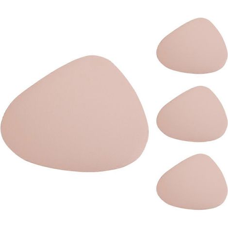 Lot de 4 sets de table imperméables et antidérapants en cuir, accessoires de cuisine, rose (1/5)