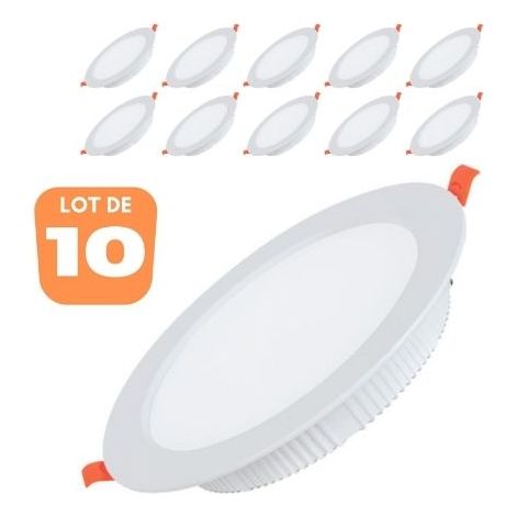 Lot de 10 spots ALEXA SMD LED rond blanc 30W 3000K