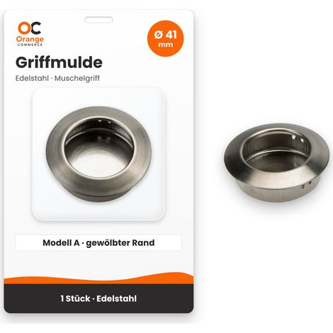 Edelstahl Griffmulde Ø 41 mm Muschelgriff Möbelgriff Griffmuschel Muschel Griff A (1/5)