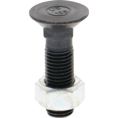 Bullone per aratro con dado M16x2 lunghezza 60mm 10.9 DIN 608 testa Ø32mm aratro 1660810