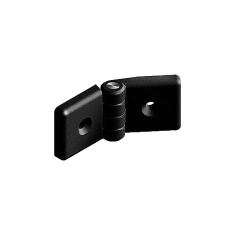 Charnière plastique 45X45 2 trous + visserie 095KS4545F10S03