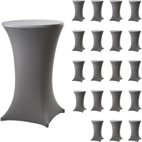 20x Stehtischhusse Stretch anthrazit Partytisch Bistrotisch 80cm (1/5)