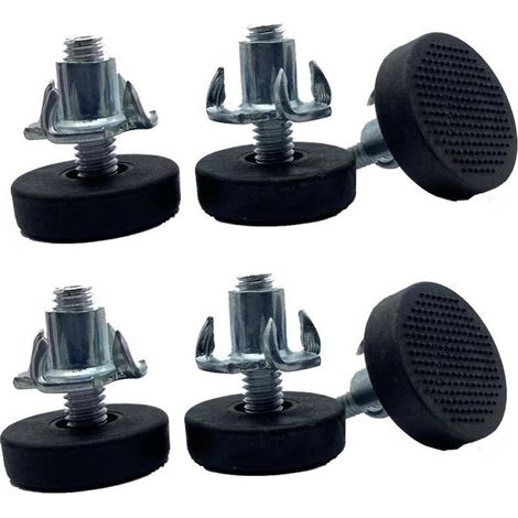 RHG Lot de 20 Pieds de nivellement pour meubles -  M6 x 22 mm, protections pour pieds de table réglables avec tige filetée, 22 mm, pied de nivellement à visser pour meubles