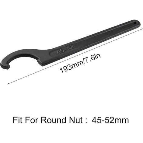 Clé à molette en acier au chrome-vanadium 45-52mm, outil de serrage en forme de C, crochet pour amortisseur, clé plate professionnelle robuste. (1/5)