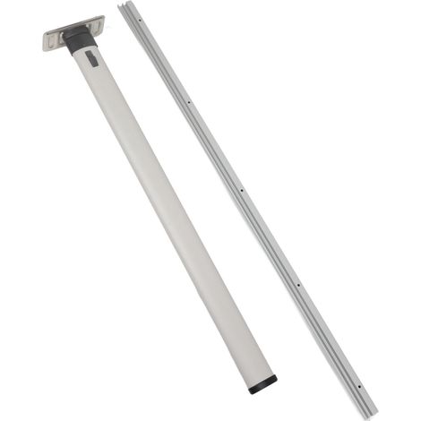 Pied de table pliable 730mm/28,7in amovible en aluminium pour camping-car, caravane, fourgon, support mural escamotable pour bureau rabattable, fixation solide (1/5)