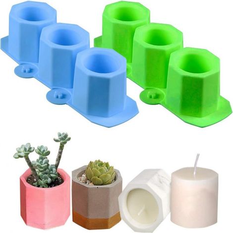 Moule En Silicone - Forme Plante Succulente Et Cactus - Résistant À -40 ℃ À +230 ℃ - Pour Savon Bougie Résine Chocolat - 9 Pièces (1/5)