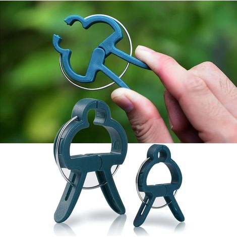 60 pinces à plantes, 2 tailles, supports de jardin réglables et réutilisables pour tiges, vignes et légumes (20/s + 40/l) (1/5)