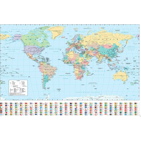 Poster Harper Collins World Map 21 91.5x61cm.