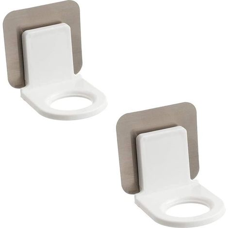 Lot de 2 porte-bouteilles à pompe, désinfectant pour les mains, autocollant mural, support de bouteille de gel douche, shampooing et désinfectant pour les mains (1/5)