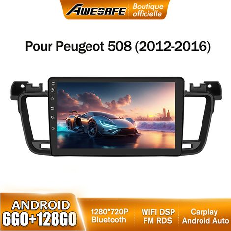 AWESAFE Autoradio Android 13 pour Peugeot 508 (2012-2016) 6Go+128Go 9 ''Écran Tactile GPS Carplay Android Auto WiFi DSP FM (1/5)