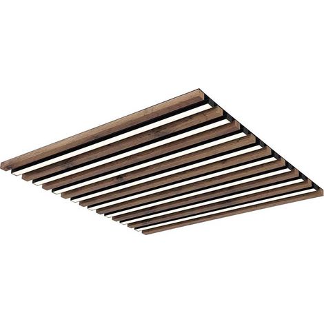 Deckenlampe Deckenleuchte Holzleuchte dimmbar Fernbedienung braun LED L 60 cm