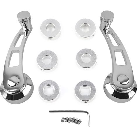 ANGGREK 2PCS Fenstergriff Aluminium, Auto Fensterkurbel Set, Zubehör Eisenüberzug Ersatz für ältere Modelle (1/5)