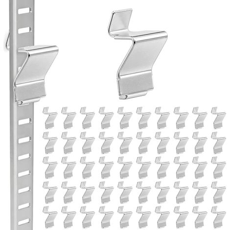 Lot de 50 Taquet Etagere Armoire Metallique, Clips D'étagère Aluminium (1/5)