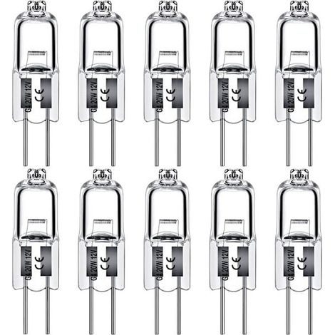 Ampoules halogènes G4 10 W 12 V - Blanc chaud - Lot de 12 - 10W 12 pièces (1/5)