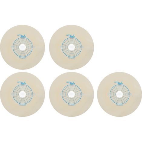 Boîte de 5 poches de stomie en 2 parties, couvercle de stomie, fixation urinaire, jetables, ouverture de 20 à 45 mm, châssis n° 45 (1/5)