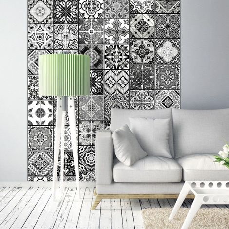 Papier Peint "Arabesque Black & White" 50x1000cm (1/2)