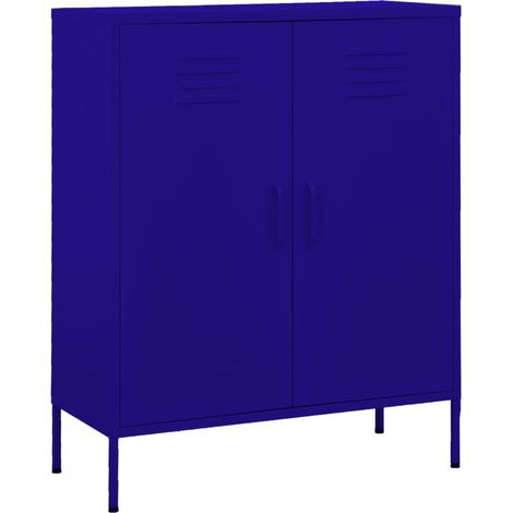 Armoire de rangement Bleu marine 80x35x101,5 Acier 2 (1/5)