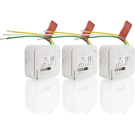 SOMFY 1870865 - 3 Micro-récepteurs ON/OFF pour éclairage - Technologie RTS