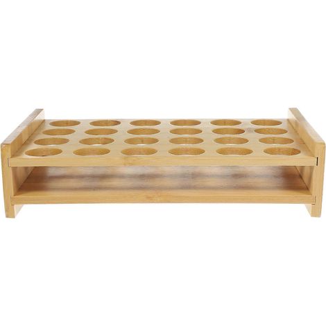 Porte-verres à shot en bois, plateau de service pour whisky et brandy-25.70X16.10X6.50CM (1/4)