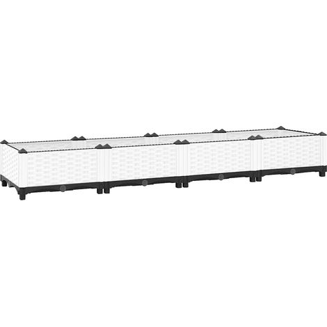 vidaXL Raised Bed White 160x40x23 cm Polypropylene