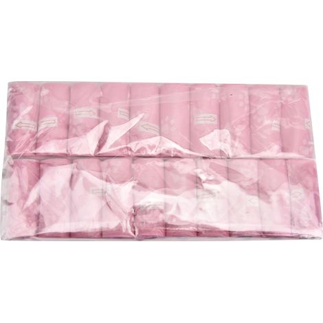 Sac de nettoyage des déchets en forme de cœur, 20 rouleaux, pour animaux de compagnie, chiens et chats, pic à excréments rose (1/5)