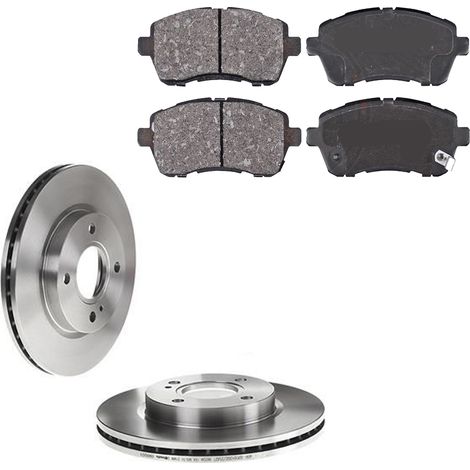 KIT FRENI ANTERIORI compatibile con FORD FIESTA VI (CB1, CCN) - DISCHI + PASTIGLIE OEM: 37606 , 37956 / 17946 /SOSTITUZIONE DIRETTA/BASSA POLVERE/SILENZIOSO