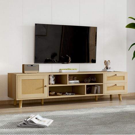 TV-Möbel 160 cm Eiche – mit Kabelmanagement und Stauraum, ohne Matratze (1/5)