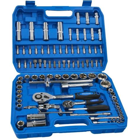 WOLFPACK LINEA PROFESIONAL juego llaves vaso y puntas crv 94 piezas 1/2 - 1/4 (1/5)