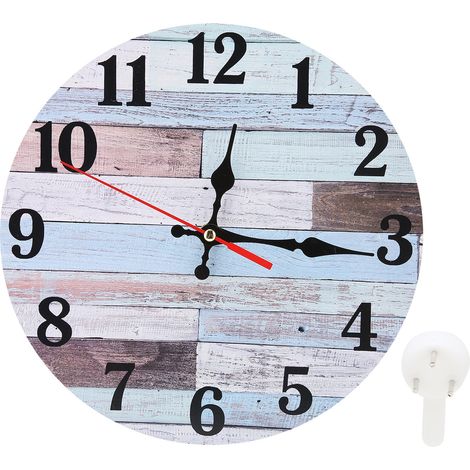 Horloge murale style industriel ronde silencieuse décoration maison rétro commerciale horloge décorative type 1