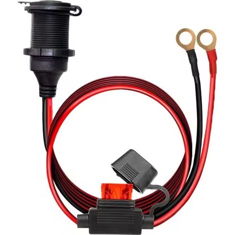 Enchufes de encendedor de cigarrillos de alta potencia, enchufe de CC, impermeable, de grado marino, para barco, motocicleta, coche, cable compatible con corriente CC de 12 V/24 V. (1/4)