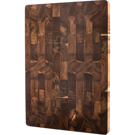 Planche à découper, bois de bout premium, design réversible, 42x30x2.5cm (1/2)