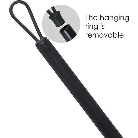 Raclette de Douche Nettoyage pour Porte en Verre Raclette de Salle de Bain avec Support en Silicone Crochet de Fenêtre en Acier Inoxydable équipement de Nettoyage Ménager(Black, One Size) (1/4)
