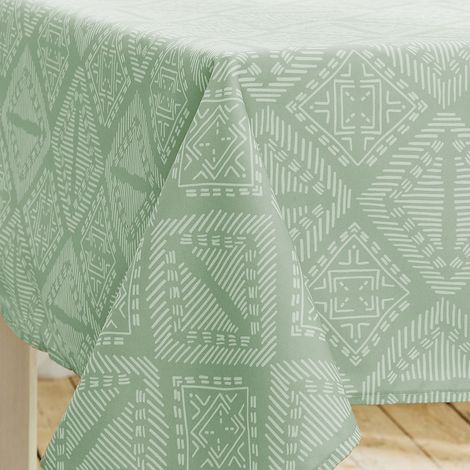 Nappe ovale Boho Sauge 180x240 cm (1/2)
