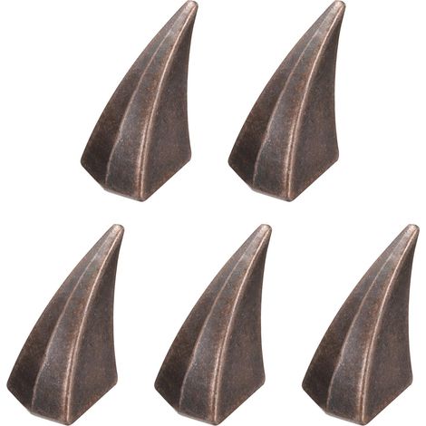 5Ensemble Chat Griffe Pointes 27 x 16mm Corne Vis Rivets Cuir-Artisanat Apprêts avec Métal Vis Arrière Clous pour Fabrication Cuir Punk Style DIY Vêtements, Rouge Bronze (1/5)