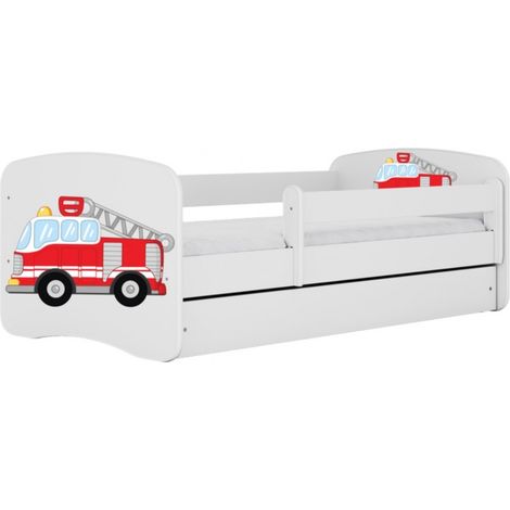 HAPPY - Firefighter cot 180 x 80 cm base + mattress + drawers (1/4)