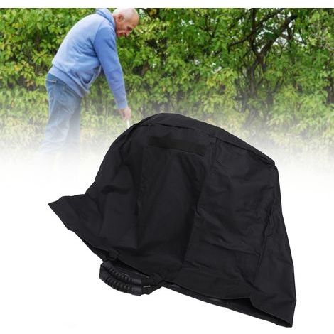 Großer 33-Gallonen-Gartensack/Laubsack: PVC-Aufbewahrungssack mit elastischem Rahmen und Gummigriffen, hohes Fassungsvermögen, schwarz, 56 x 46 cm, multifunktional, faltbar für den Transport. (1/4)