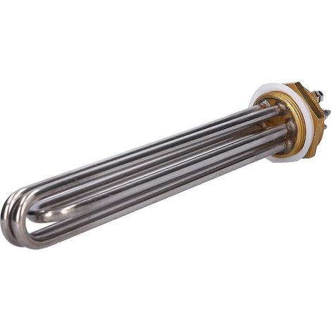 Élément chauffant de 9 kW en acier inoxydable, filetage en laiton, 1,5 pouce BSP, 220/380 volts CA (1/5)