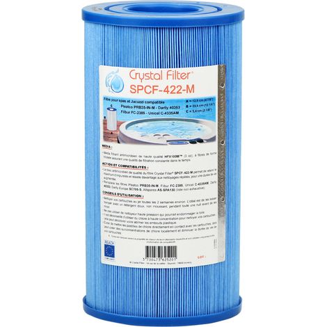 Filtre spa Crystal Filter® SPCF-422-M Compatible Pleatco PRB35-IN-M - Unicel C-4335AM - Darlly 40353 (1/5)