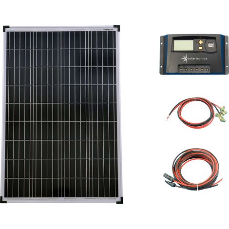 SET 1x100W Poly Solar Modul 20A Laderegler gelb Kabel (1/5)