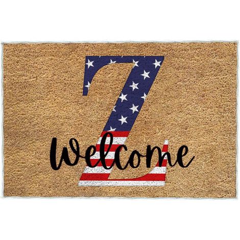 Tapis De Seuil - Tapis D'Entrée Patriote - 60 x 40 cm - Velours Cristal - Anti-Dérapant PVC - Intérieur Extérieur - 1 Pièce (1/4)