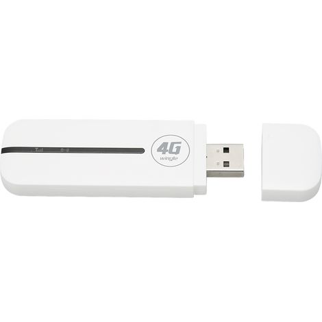 Modem Wi-Fi USB 4G Plug and Play, mini routeur Wi-Fi USB de poche haut débit pour voiture et extérieur (blanc) (1/5)