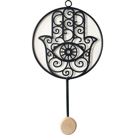Signes Grimalt Perchero Adorno Pared Percha Mano Fátima Percheros Negro 28x6x18cm 28663 (1/2)