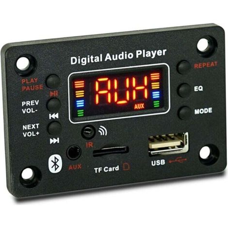 Modulo audio Bluetooth per auto, decodificatore MP3, amplificatore con alimentazione e funzione microfono esterno (1/4)