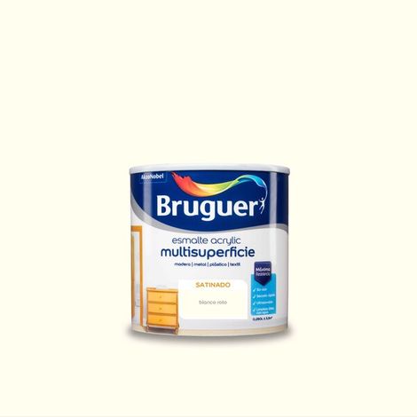 Bruguer Acrylic Multisuperficie Esmalte al agua Satinado Blanco Roto 250 ml
